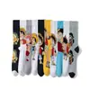 Venta al por mayor para hombre para mujer Sombrero de paja para cuatro estaciones Anime Popular Calcetines de moda Calcetines para hombre One Piece Tiktok Capitán Luffy Calcetines transfronterizos