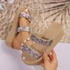 Sandalias de verano nuevas para mujer, para uso exterior, chanclas, tacón alto, cuña de playa, zapatillas de mujer, talla grande