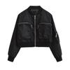 Europeo y Americano 2023 Verano Nuevo Manga Larga Cuello Alto Holgado Estilo Cargo Chaqueta de Mujer Chaqueta Corta Venta al por Mayor