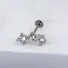 Pendientes de Botón Planos de Mariposa Exclusivos Transfronterizos, Tornillos de Hueso de Oreja de Ciervo Rosa, Tornillos de Labios de Acero Inoxidable de Corazón Dulce, Accesorios para Labios