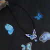 Colar de Maçã de Cerâmica Jingdezhen Colar Borboleta Dopamina Personalidade Fresca Feminina Moda Versátil Colar Venda por Atacado