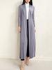 Ropa de Abrigo Estilo Europeo y Americano Miyake para Mujer Primavera y Otoño 2024 Nuevo Plisado de Longitud Media Estilo Japonés Estilo Ropa de Abrigo Elegante de Alta Gama