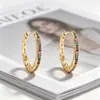 Yanbai Transfronterizo temu Más Vendido Pendientes de Diamantes de Color de Círculo Completo Lujo Ligero Laterales Huecos Retro Ear Cuffs Accesorios para Mujer Venta al por Mayor