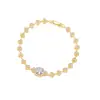Pulsera de Aleación de Cobre con Circonita de Diamante Completo de Venta Caliente Transfronteriza para Mujer, Lujo Ligero, Sensación de Gama Alta, Joyería de Mano Super Brillante con Forma de Bolso Cuadrado Pequeño Corazón