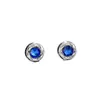 Brincos Magnéticos de Zircônia Azul Transfronteiriços para Homens Sem Orelhas Furadas, Brincos Personalizados da Moda de Nicho para Mulheres, Joias no Atacado