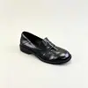 2026 Nuevos Mocasines Británicos de Punta Redonda sin Cordones para Mujer Versátiles para el Trabajo Estilo Retro Simple Tacón Bajo Zapatos Pequeños de Cuero