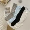 Calcetines JK Lolita con lazo estilo ballet, calcetines blancos altos hasta la pantorrilla para mujer, calcetines con volantes puros e inocentes, calcetines de verano sin costuras