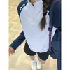 Camiseta Manga Raglan Patchwork Roxo Verão Fina Secagem Rápida Meio Zíper Gola Alta Esportiva Manga Longa Masculina Outdoor Em Estoque