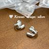 Corea del Sur Estilo Ins Diseño Simple Pendientes de Nicho de Alta Gama Versátiles Pendientes Colgantes Traseros de Plata de Ley S925 Brillantes