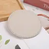 Porta-copos Isolante de Couro Casual Redondo Cor Sólida Antiderrapante Não Lavável Base Quente para Copos Utensílios Domésticos Multicor Opcional