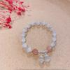 Pulsera para Mujer Ojo de Gato Diseño Nicho Hecho a Mano Blanco de Alta Gama Pulsera de Regalo para Novias Cuentas Hechas a Mano