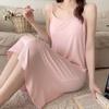 1227 Lote 13042 # Rosa M-Xxl Algodão Modal Pijamas Frescos com Bojos para Mulheres Verão Sexy Camisola de Alça Moda