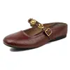 Altura Interior ~ Zapatos de Salón para Mujer Verano Nuevo Piel Suave Boca Baja Vestir Suave Mary Jane No Cansan los Pies Zapatos de Mujer Suela Blanda Bandera