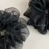 Exquisita Banda para el Cabello de Estrella con Puntos de Diamante Cuerda para Cola de Caballo de Malla de Encaje Nueva de Blogger Cuerda para el Cabello con Bola para Mujer