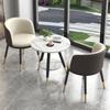 Mesas y Sillas de Ocio, Una Mesa, Combinación de Mesa y Silla de Recepción de Hotel, Mesa de Té Pequeña de Balcón y Sillas, Juego de Tres Piezas Redondas Pequeñas para Dormitorio