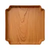 Plato para pastel de encaje con veta de madera de PP, plato para hornear repostería, plato para exhibir postres, adecuado para el té de la tarde, uso doméstico, fácil de limpiar