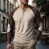 Sudadera casual estilo americano para comercio exterior transfronterizo europeo y americano, con patrón de gofres, bloques de color, manga larga, cuello redondo con dos botones