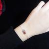 Pulsera de Elefante de Plata de Ley s925 para Mujer Retro Plata Antigua Tailandesa Pulsera de Granate Dulce y Auspiciosa Fábrica Outlet
