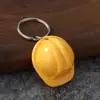Chaveiro de Mini Capacete de Segurança, Capacete Simulado de Obra, Pingente de Plástico, Brinde Promocional de Segurança, Decoração de Bolsa, Atacado