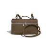Nuevo Modelo 2026 Lp19 Bolso de Piel Genuina para Mujer, Bolso para Lonchera, Bolso tipo Caja de Piel de Vaca de Primera Capa, Bolso de Mano, Bolso de Hombro, Bolso Cruzado, Versátil para Mujeres