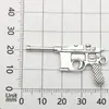 Zhongfan DIY Acessórios para Joias de Liga de Zinco Prata Antiga Imitação Cabeça de Bala de Arma Pistola Colar Pulseira Pingente