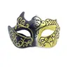 Festa Quente Transfronteiriça Bar Baile de Máscaras Meio Rosto Masculino Pintado com Pó Dourado Máscara Pintada à Mão
