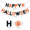 Banner de decoración de Halloween para productos nuevos transfronterizos, letras, accesorios para escenas de fiesta, tema de atmósfera del festival de fantasmas, banderín de guirnalda