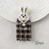 Estilo Coreano Orejas de Conejo Cuentas Cosidas Tela de Encaje a Cuadros Accesorios Bolsas y Zapatos DIY Accesorios de Flores Leggings Accesorios de Ropa