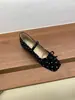 Sapatos Mary Jane Femininos 2026 Outono Versão Coreana Retrô de Bolinhas com Laço e Bico Quadrado, Baixos, com Aumento Interno de Altura e Palmilha Macia