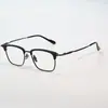 8162 Óculos de Sobrancelha de Titânio Estilo Designer de Shenzhen com Armação Grande de 160mm