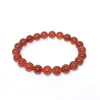 Pulsera de Ágata con Patrón Natural de Dragón Rojo para Hombres y Mujeres, Círculo Único de Bolas Redondas, Patrón de Escamas de Dragón para el Año de Nacimiento, Pulsera de Buena Suerte, Suministro al por Mayor