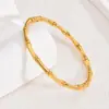 Pulsera de Acero Inoxidable Simple de Anillo Abierto Trenzado de Bambú Estilo Chino Nuevo Más Vendida Transfronteriza Joyería de Mano