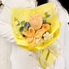 Producto Terminado de Girasol Tejido a Mano, Ramo de Hilo, Regalo de Vacaciones, Flores Artificiales Tejidas Simuladas, Venta al por Mayor Transfronteriza