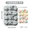 Moldes navideños de silicona de grado alimenticio hechos a medida, moldes de chocolate de hombre de jengibre de árbol de Navidad, moldes para hornear pasteles DIY