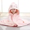 Toalha de Banho para Bebês Transfronteiriça Veludo Coral Engrossada Roupão de Banho com Capuz Roupas de Casa com Capuz Cobertor de Bebê