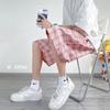 Fabricante Directo Estilo Coreano Cuadros Casual Versátil Pantalones Cortos Hombres Moda Verano Ropa Exterior Hombres Pantalones Cortos Grandes
