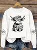 Suéter de comercio exterior de Amazon love estampado de vaca suelto europeo y americano talla grande suéter de felpa comercio exterior transfronterizo en stock