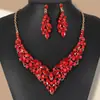 Juego de Collar y Pendientes de Perlas con Diamantes y Cristales, Joyería para Mujer de Banquete de Boda Nupcial, Estilo de Lujo Ligero