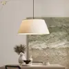 Lámpara de Mesa Creativa Estilo Wabi-Sabi Japonés para Restaurante, Estudio, Dormitorio, Sala de Estar, Alojamiento, Sala de Té, Lámpara Colgante de Tela con Personalidad Inspirada en Zen