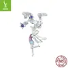Colgante de plata cielo estrellado original día y noche elfo pulsera diy accesorios de cuentas fantasía estilo hada colgante de plata de ley s925
