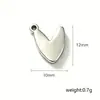 Acero inoxidable simple y único colgante en forma de corazón DIY llavero pulsera collar accesorio charm