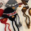 Gorro de Lana Tejido Jacquard Retro Fair Isle para Mujer en Otoño e Invierno, Protección Cálida para los Oídos, Ciclismo al Aire Libre, Protección contra el Frío, Versátil Gorro Lei Feng