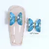 Arte de Uñas Cristal Mariposa Diamante Joyería Super Brillante Hielo Transparente Color Aurora Popular en Internet Venta Caliente Decoración de Uñas Metálica Tridimensional