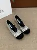 Primer Encuentro Verano 2026 Nuevos Zapatos Planos de Ballet con Tira Plisada de Nicho para Mujer, Zapatos Mary Jane Satinados Estilo Chanel