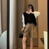 Colete de Tricô Cor Sólida Gola Redonda Estilo Coreano Feminino Empilhado Outono e Inverno Novo Cardigã Suéter Solto Sem Mangas