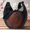 1 peça Bolsa de Basquete Grande Capacidade Bolsa de Ombro Único Transversal Bolsa para Armazenamento de Bola de Treinamento Esportivo Bolsa de Basquete Bolsa de Rede para Vôlei Bolsa de Academia