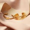 Joyería Transfronteriza Anillo Abierto de Mariposa de Dos Piezas para Mujer Joyería Nicho de Lujo Ligero de Alta Gama Anillo de Acero de Titanio 18K Simple