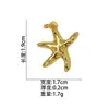 Novo Pingente de Estrela do Mar Charme de Animal Marinho Banhado a Ouro 18K Joias com Zircônia Acessórios para Joias Artesanais DIY