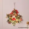Guirlanda Decorativa de Natal Rattan Pendurado na Porta Decoração de Árvore de Natal Floco de Neve Janela Parede Pendurado Cena Arranjo de Atmosfera