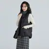 Colete de Penas de Inverno para Mulheres, Estilo Curto, Colete Marrom sem Mangas, Roupa Exterior para Mulheres, Roupa de Inverno Hd para Mulheres